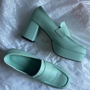 Seafoam Platform Loafers!